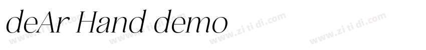 deAr Hand demo字体转换